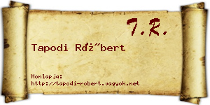 Tapodi Róbert névjegykártya