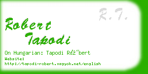 robert tapodi business card